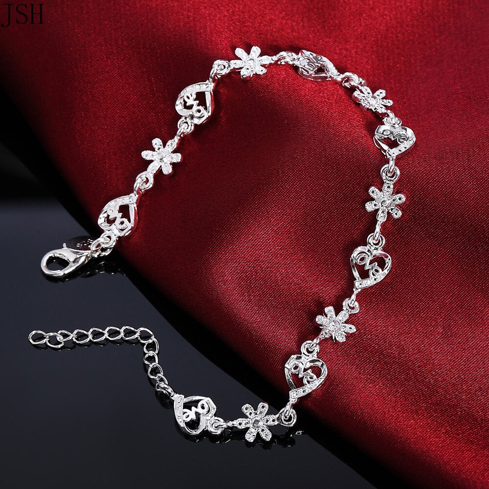 Mooi Voor Vrouwen 925 Sterling Zilveren Armband Noble Hart Mooie Ketting Wedding Party Leuke Dame Mooie Armband Sieraden