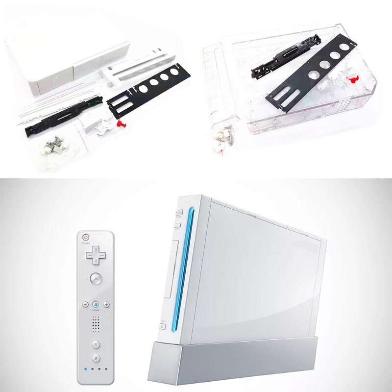 Met Retail Verpakking Cover Behuizing Case Voor Wii Nintendo Wii Console Behuizing Shell Met Volledige Retail Onderdelen