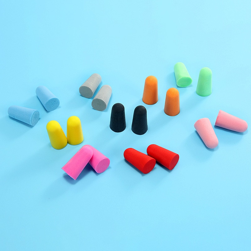 10 Pairs Comfort Soft Foam Ear Plugs Tapered Travel Sleep Noise Reduction Prevention Earplugs Sound Insulation Ear Protection