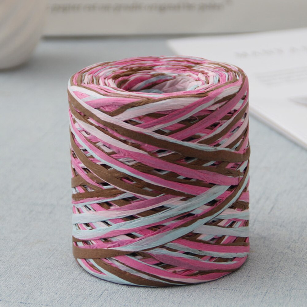 200m Papier Touw Raffia Lint Kant Wikkelen Touw Geschenkdoos Wikkelen DIY Scrapbooking Ambachten Birthday Party Bruiloft Decoratie