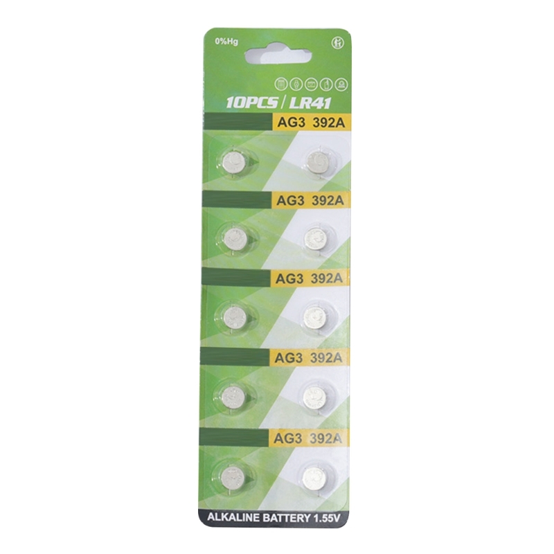 Opakowania zbiorcze po 10 sztuk LR1130 LR41 LR44 Bateria do zegarka Alkaliczne baterie guzikowe Baterie guzikowe do zabawek i: Black