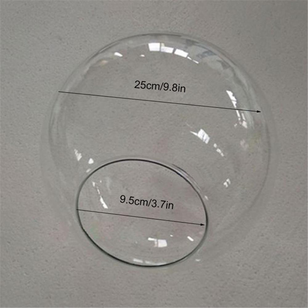 Suspension en verre transparent, couvercle de lampe en forme de globe, lumière d'intérieur, luminaire d'intérieur, luminaire d'intérieur, accessoires, d13 cm, d15 cm, d20 cm: D25cm