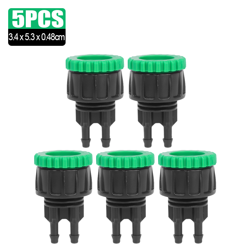 5/1 Stuks Kraan Adapter 2 Way Splitter Boerderij Druppelirrigatie Slang Connector Tuin Plant Bloem Bed Water Irrigatie Accessoires: Rood