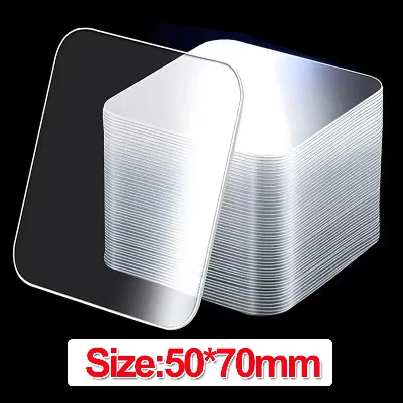 Cinta adhesiva de doble cara súper fuerte, Nano cintas transparentes reutilizables sin costuras, pegatinas de pared fijas impermeables para el hogar, parches: Champán / 20 meses