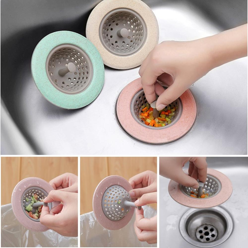 Silicone évier crépines égout sortie filtre égout Drain passoire à cheveux salle de bain nettoyage cuisine Gadgets accessoires