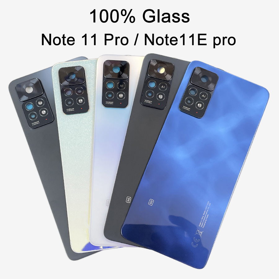 A+++ for xiaomi redmi note 11 pro 4g / 5g batteri bakdeksel glass redmi note 11e pro bakdør erstatningsdeksel lim