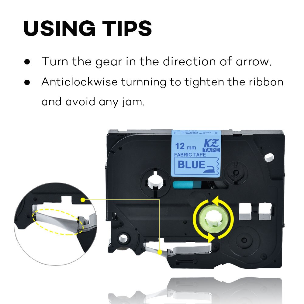 12mm Tze-FA53 niebieski na niebieskim brat kompatybilne taśmój etykietowe Tze FA53 tze FA53 Tze-FA53 dla p-dotykać