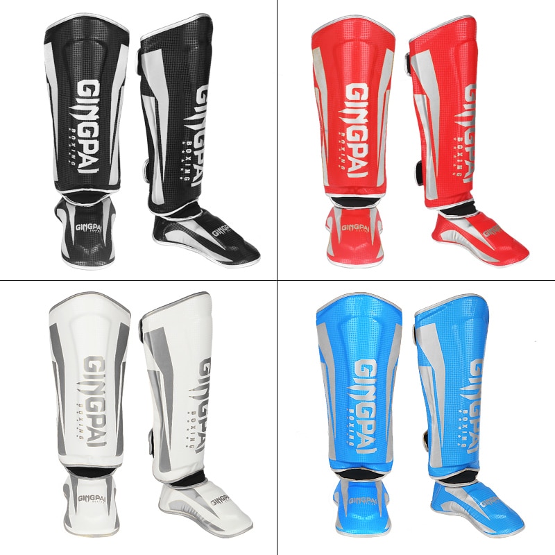 Kickboxen Muay thailändisch Boxen Schienbein Schutz Pads Kampfkunst Sanda Wushu Bein Schutz Ausrügestochen Taekwondo Knöchel Wachen