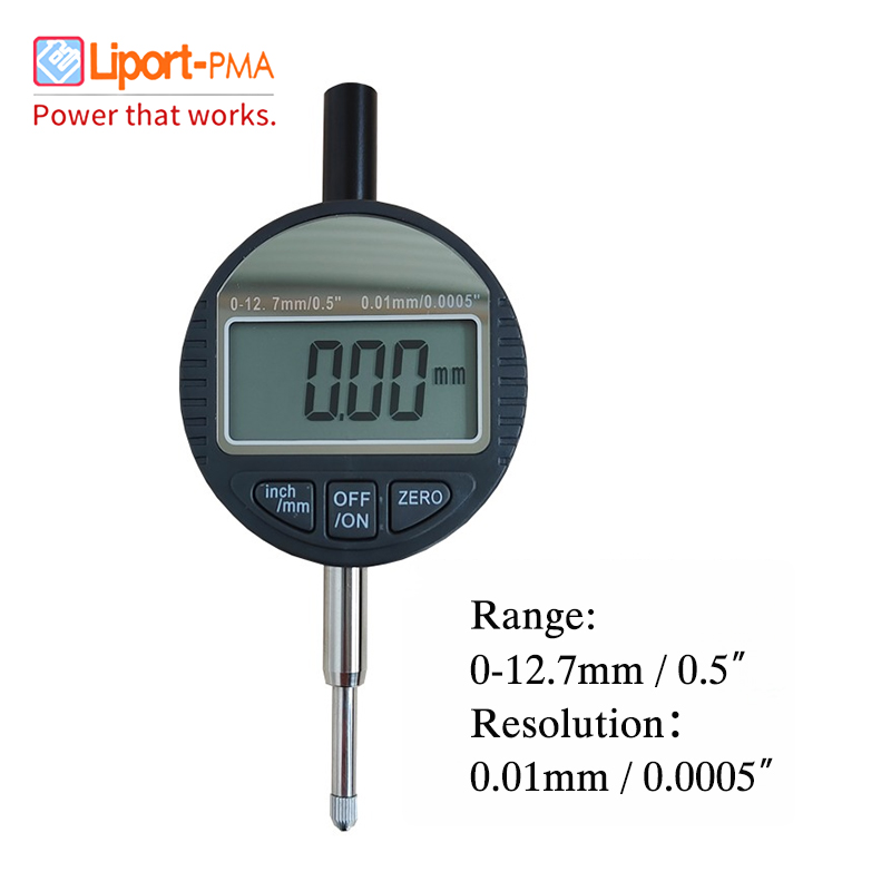 Range 0-12.7mm 0-25.4mm 0-50.8mm High Precision Digital Dial Indicators Digital Micron Indicator Gauge Micrometer Gauge Tool: WHITE