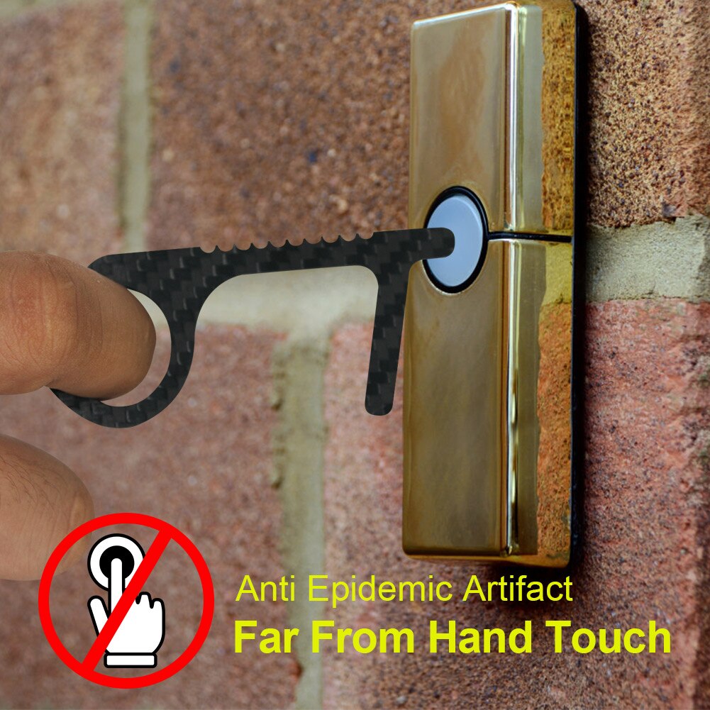 Bærbar tryk elevator knap værktøj hygiejne hånd antimikrobiel døråbner