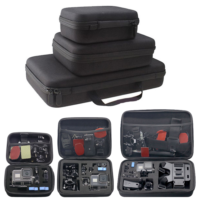 Estuche de transporte bolsa de almacenamiento seguro portátil impermeable a prueba de golpes para GoPro Hero 12 11 10 9 AKASO DJI Action 3 4 Go Pro Accesorios