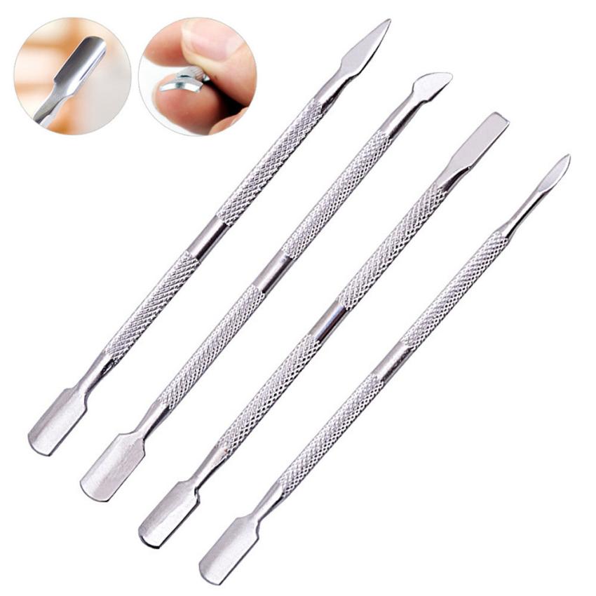 4 Stk/set Double Ended Nail Pusher Romover Bokkenpootje Manicure Pedicure Nail Cleaner Nail Art Tool # T