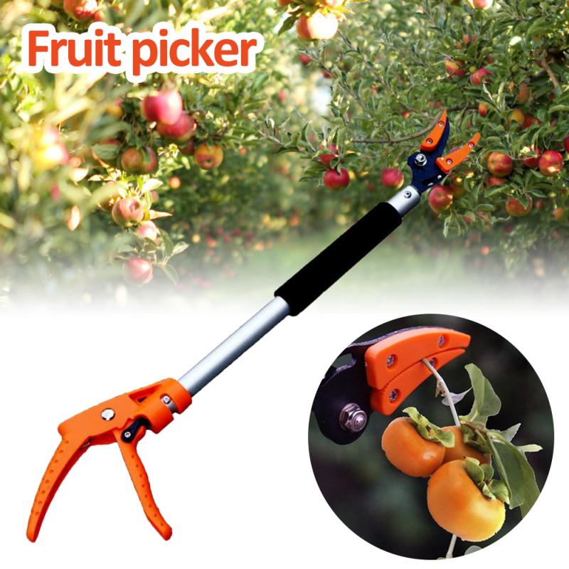 1pc Newest 23.6in Tree Trimmer High Branch Pruning Tool Long Reach Aluminium Handle Fruit Picker Pruner Tree Cutter Garden Shear: Default Title