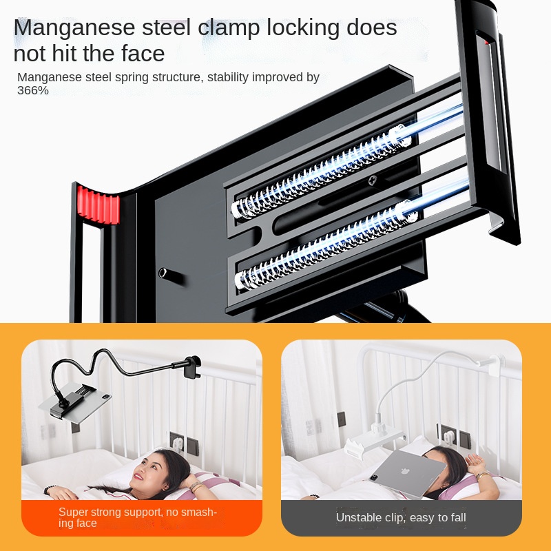 Universal Phone Holder Bed Desk Clip Lazy Flexible Gooseneck Clamp Long Arms Mount For IPhone 8/7/6 Bed Desk Mobile Phone Holder