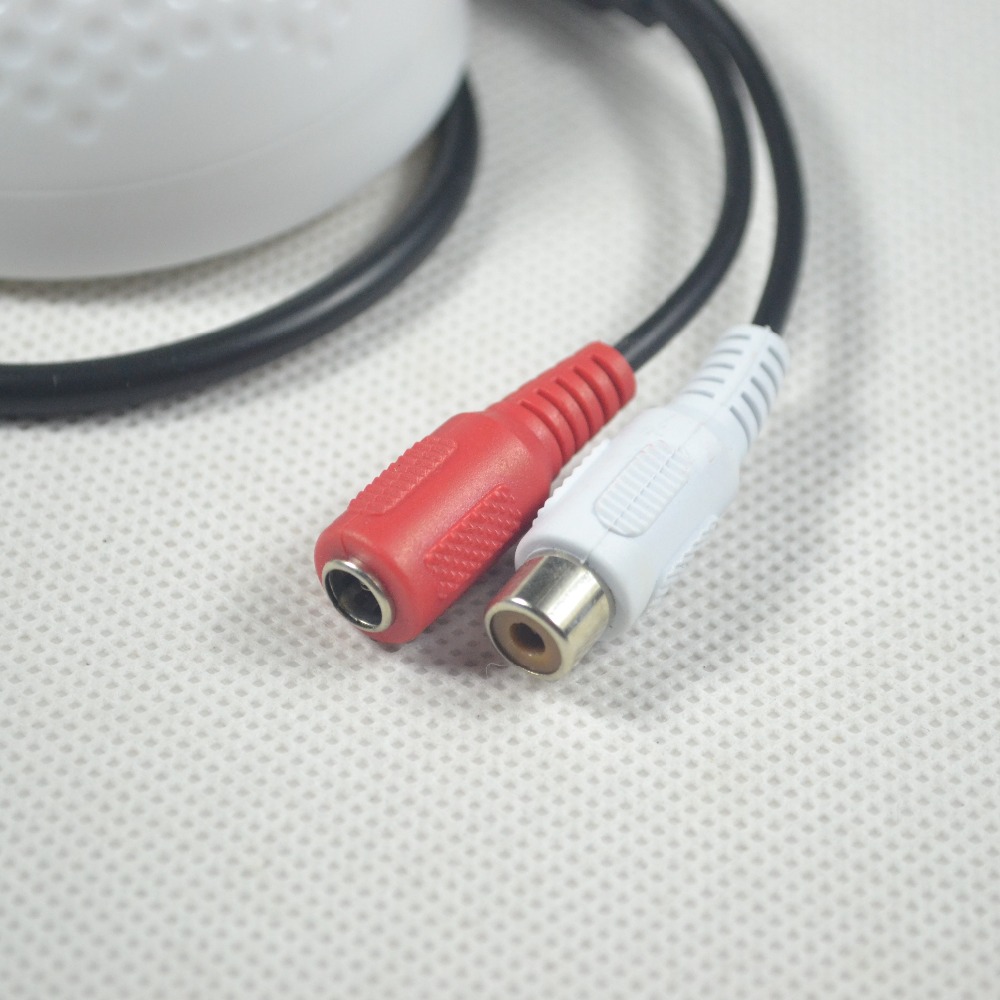 10pcs CCTV Microphone Audio Pickup Device High Sensitivity 12V Half Ball Sound Monitor For Security Camera