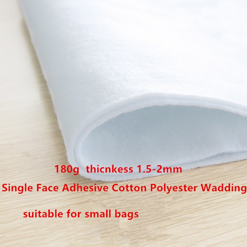50*50cm bomullspolyester vaddering interlinings enkel ansikte självhäftande klädsel fyllning quiltning batting hantverk stoppning projekt: 180g enkel lim