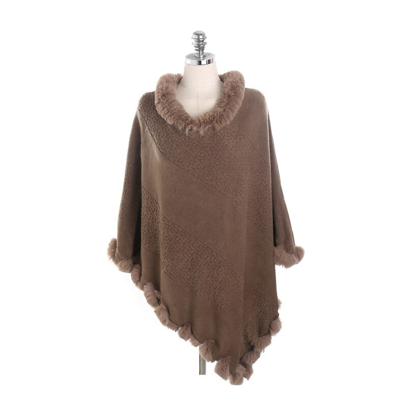 Vinter varme solide ponchoer og kapper til kvinder overdimensionerede sjaler indpakker kashmir pashmina kvindelig bufanda