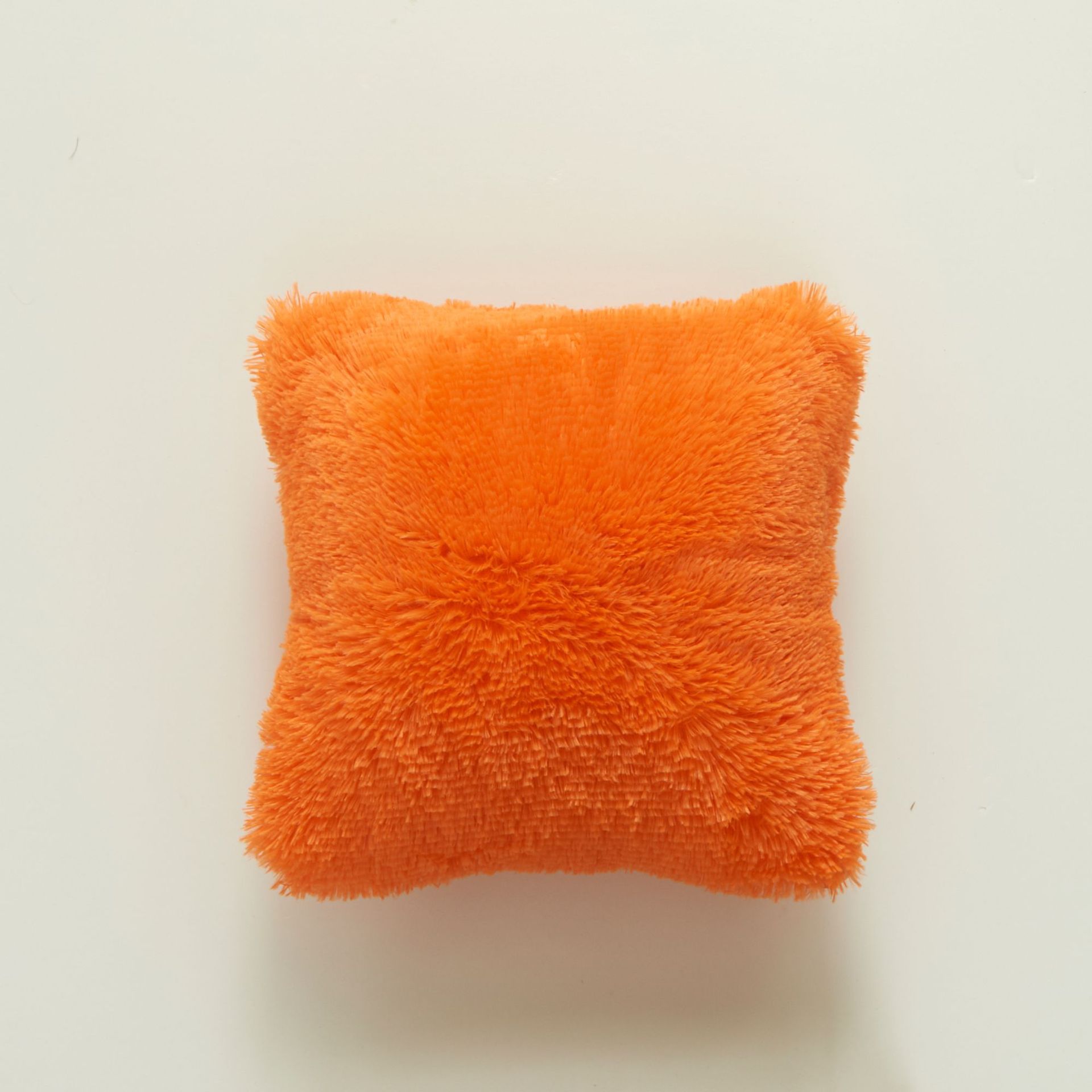 Lion de mer en forme de cachemire taie d'oreiller, taie d'oreiller en peluche carré populaire, taie d'oreiller de famille moelleux, décoration de chambre à coucher: Orange