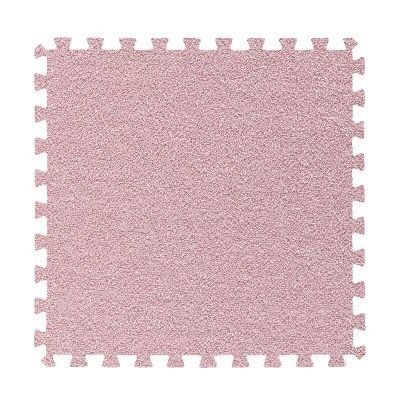 Tapete de camurça para crianças, tapete infantil de camurça com espuma eva interlock alfombra infantil de 30x30cm: MAT G1