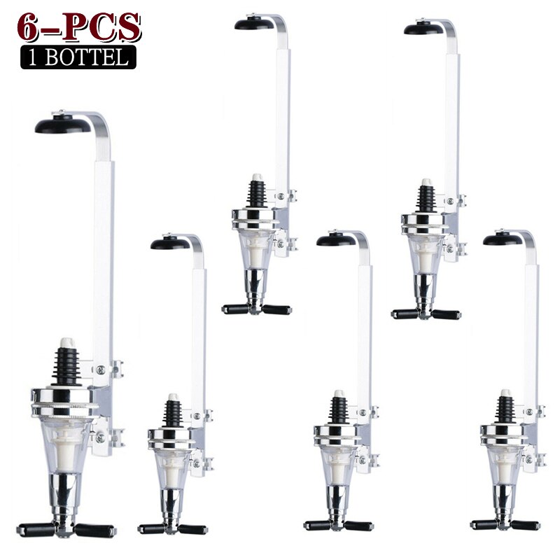 1-8Pcs 1/2/3/4 Bottle Bar Beverage Liquor Dispenser Holder Alcohol Drink Shot Wall Mounted 1-4 Station Beer Wine Pourers Divider: 1 Bottle  6Pcs