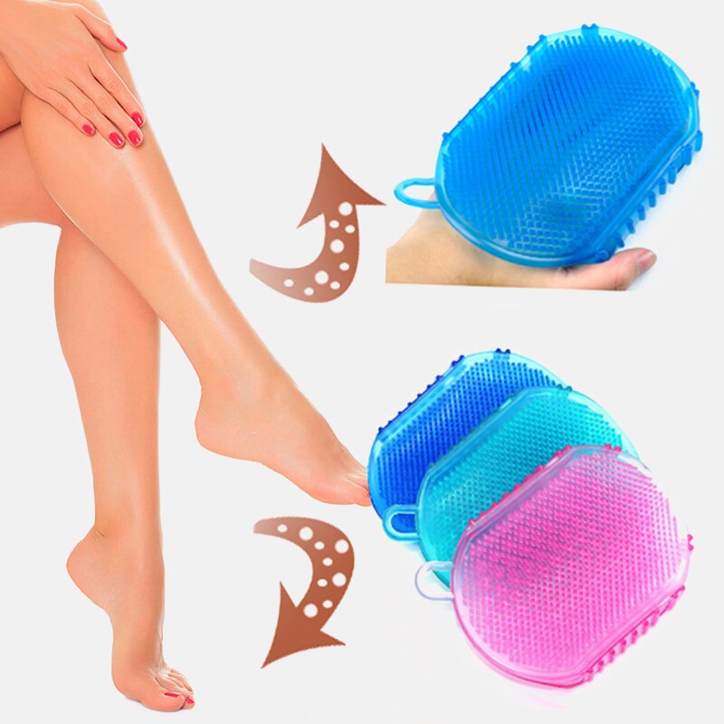 1Stck Weiche Silikon Massage Peeling Handschuhe Peeling Handschuhe Footbrush Für Peeling Körper Schlecht Pinsel für sterben Schlecht Körper Pinsel