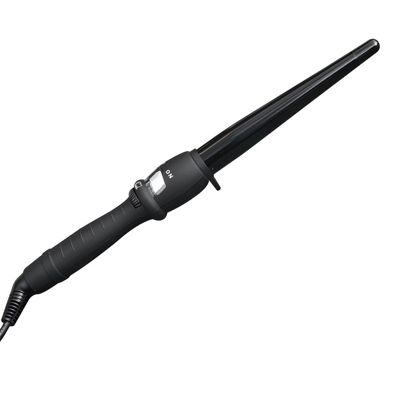 Conische krultang enkele buis keramische glazuur peerbloem kegel elektrische haar krultool eu stekker