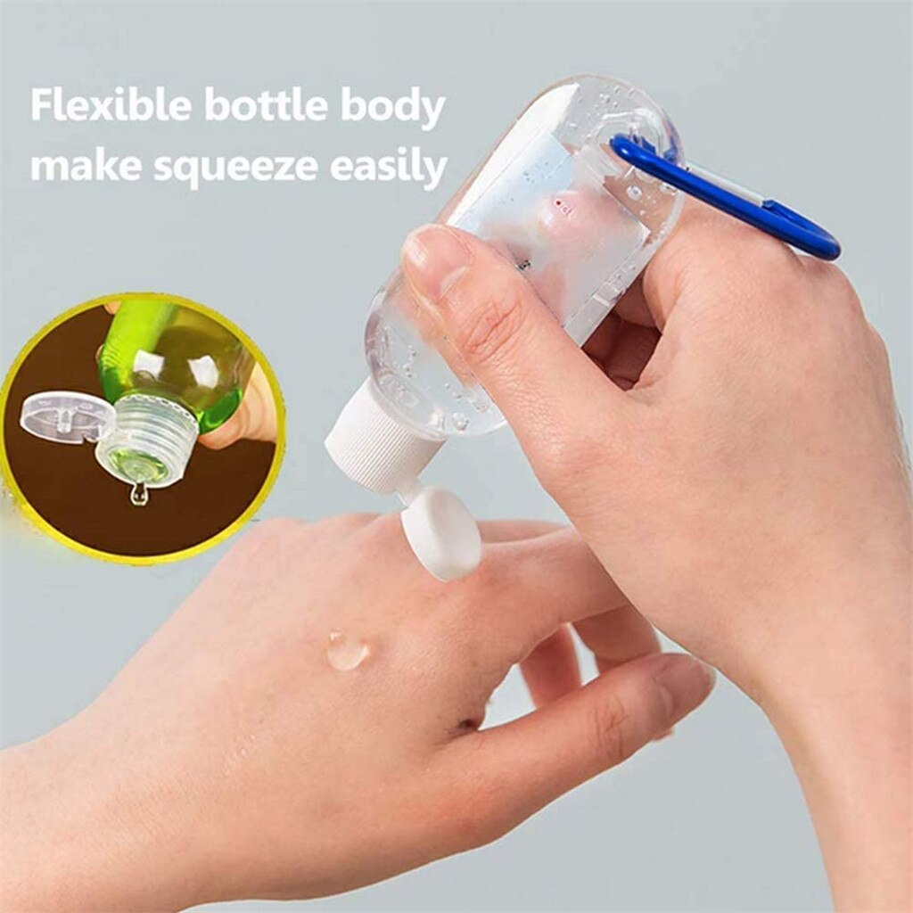 5pcs Travel Transparent Plastic Perfume My Small MIni Empty Refillable Bottle With Key Ring Hand Sanitizer Bottle #jew