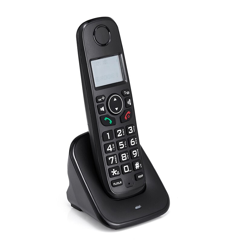 Handheld Draadloze Telefoon Systeem Voor Kleine Business Office Home, Draadloze Bureau Telefoon Met Caller Id, Lage Straling, zwart