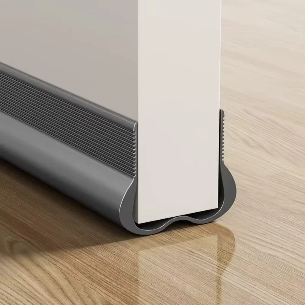Joint inférieur de porte flexible en PVC, bouchon anti-froid pour l'insonorisation, protection d'écart sous la porte pour piège à basses à domicile et au bureau