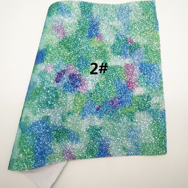 BLUE Glitter Fabirc, Faux Leather Fabric, Lace Synthetic Leather Fabric Sheets For Bow A4 8"x11"Twinkling Ming XM509