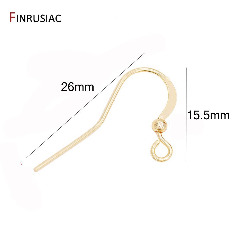 14k vergulde oorhaakjes voor het maken van oorbellen en sieradenaccessoires