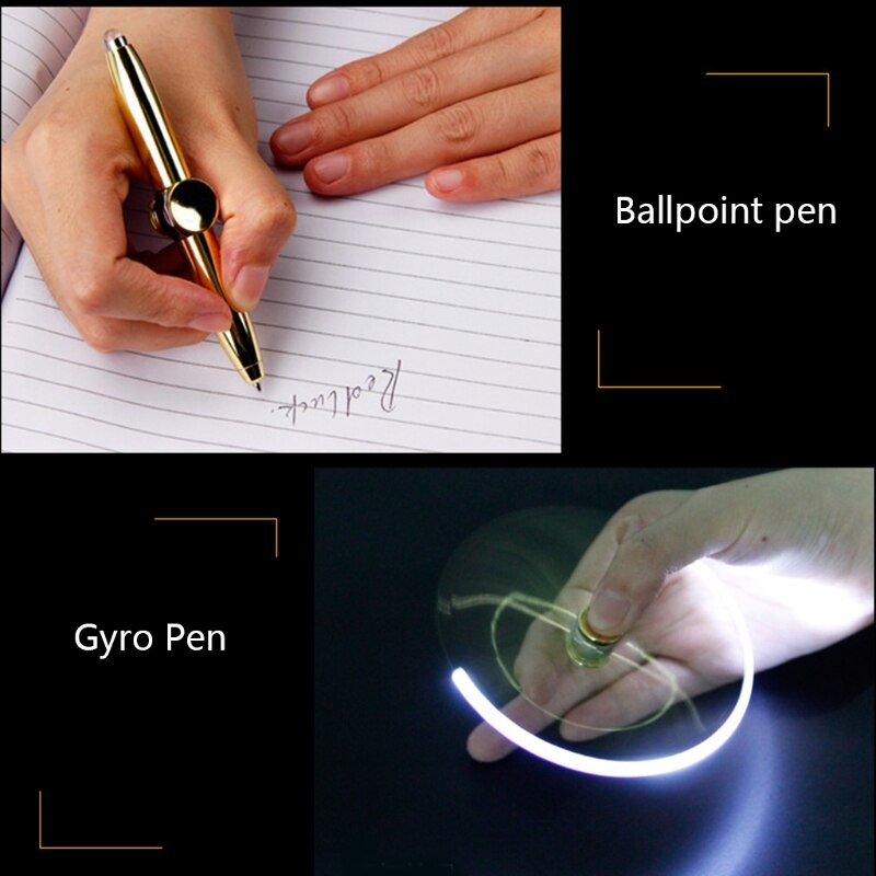 Led Spinning Pen Balpen Fidget Spinner Hand Top Licht Edc Stress Relief Speelgoed L5YF