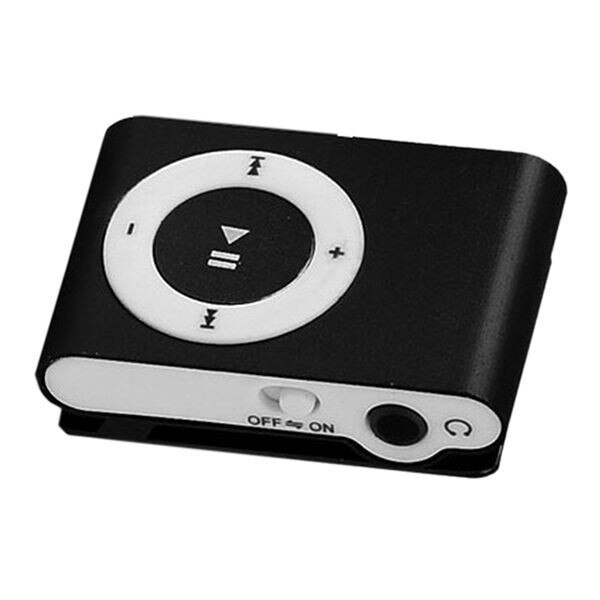 SeenDa Portable Mini Clip MP3 Muziekspeler USB MP3 Player Ondersteuning Micro TF Card Slot Snoep Kleuren Spiegel Sport MP3 speler: Black