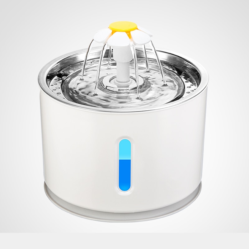 Fuente de agua para gato y perro, alimentador de agua eléctrico automático, contenedor, pantalla LED de nivel de agua para perros y gatos, bebida