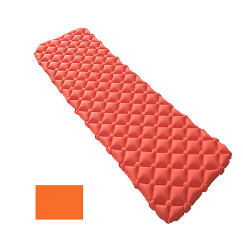 Elyon Kamp Mat Tpu Ultralight Outdoor Nest Rhombic Draagbare Veld Opblaasbaar Kussen Inflable Air Matras Zacht Slapen Pad: orange