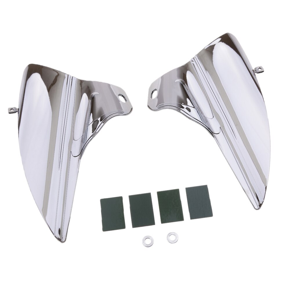 Chrome Saddle Shield Heat Deflectors For Harley Touring FLTR