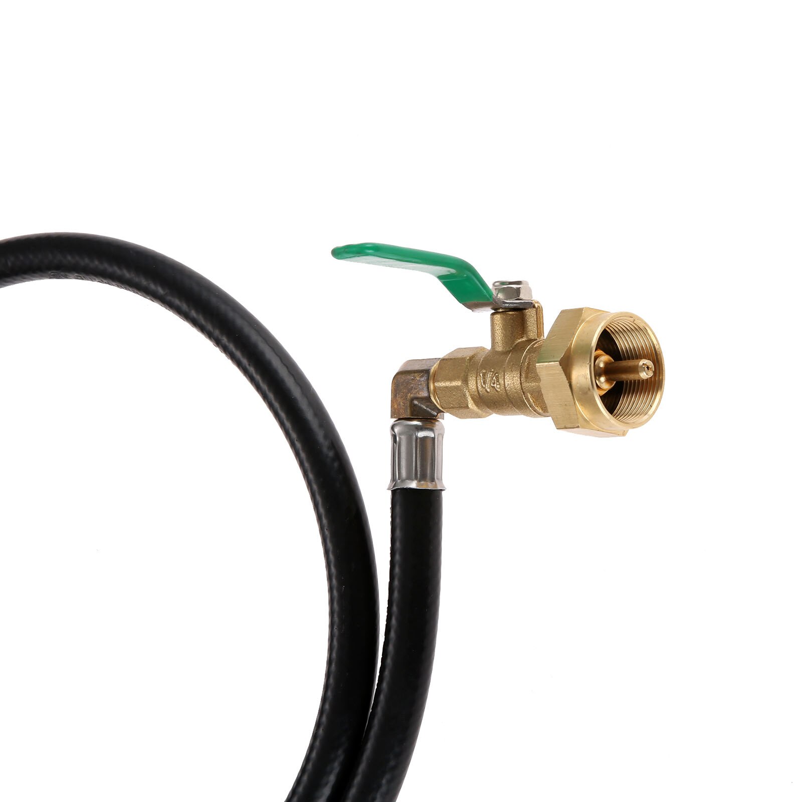 High Pressure Camping Grill QCC1 Type Propane Refill Hose 35.5'' Long 1LB Tank Bottle Adapter Connection ON-Off Control Valve
