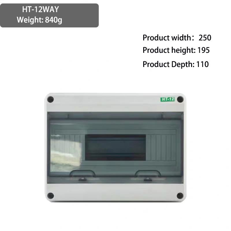 HT series 5/8/12/15/18/24 shape, household lighting, distribution box mcb junction box waterproof abs abs + pc plastic: HT-12WAY