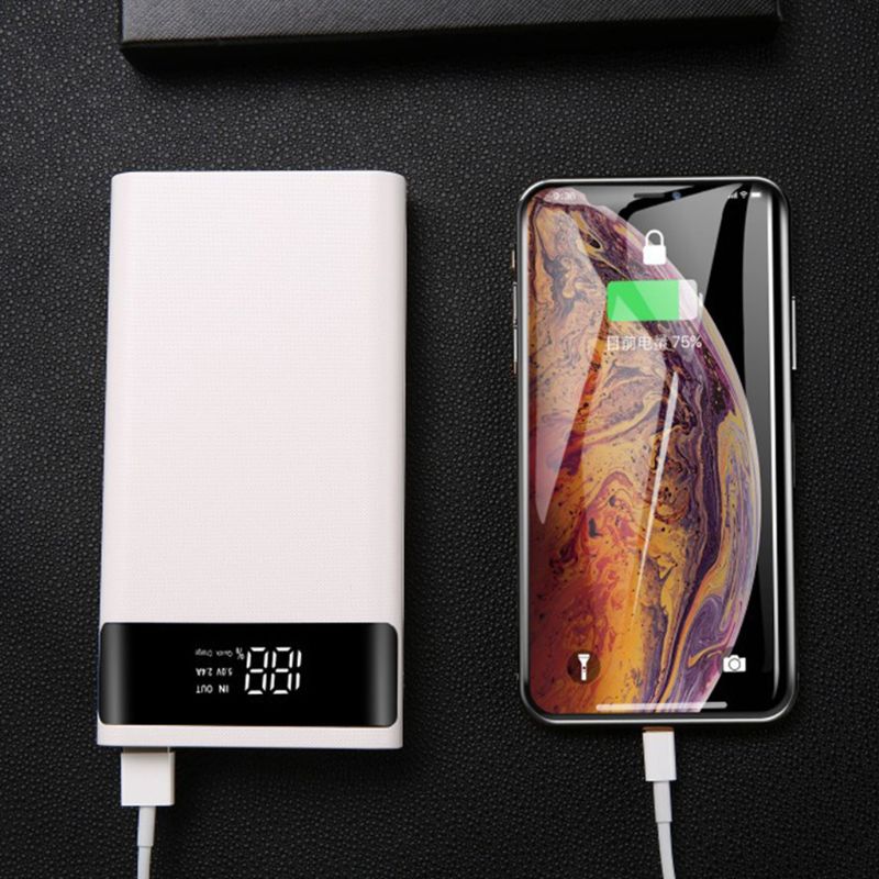 Dual Usb QC3.0 6X18650 Batterijen Diy Power Bank Box Holder Case Snellader