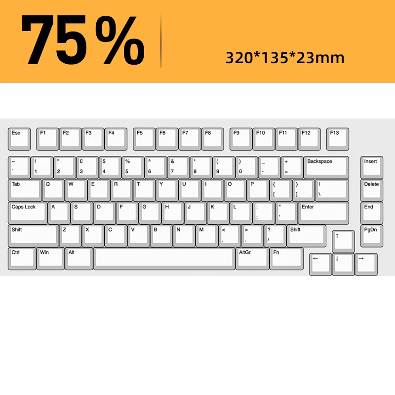 Mechanical Keyboard Dust Cover Acrylic Protecting Shell Bent Compatible With Layout 60 68 87 104 96 WOOTING ROG Azoth IKKI: Beige