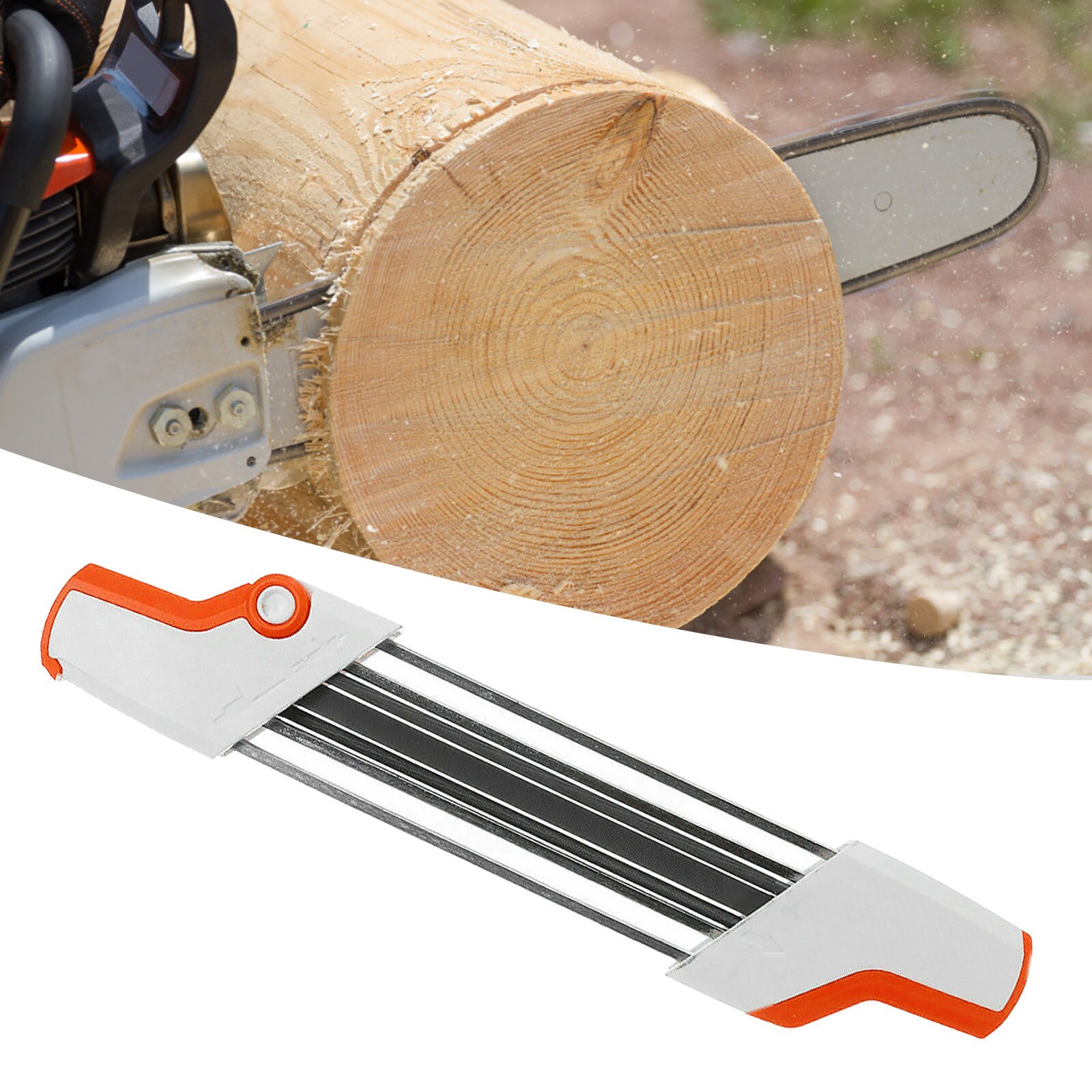 2 in 1 Chainsaw Chain Sharpener Multipurpose Multifunction Convenience Effortless Rust Removal Manual Chain Sharpener