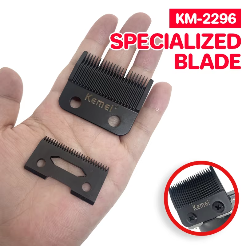 Kemei KM-2296 cuchilla de repuesto para cortadora de pelo, cabezal cortador de peluquero para cortadora de pelo eléctrica, cortadora