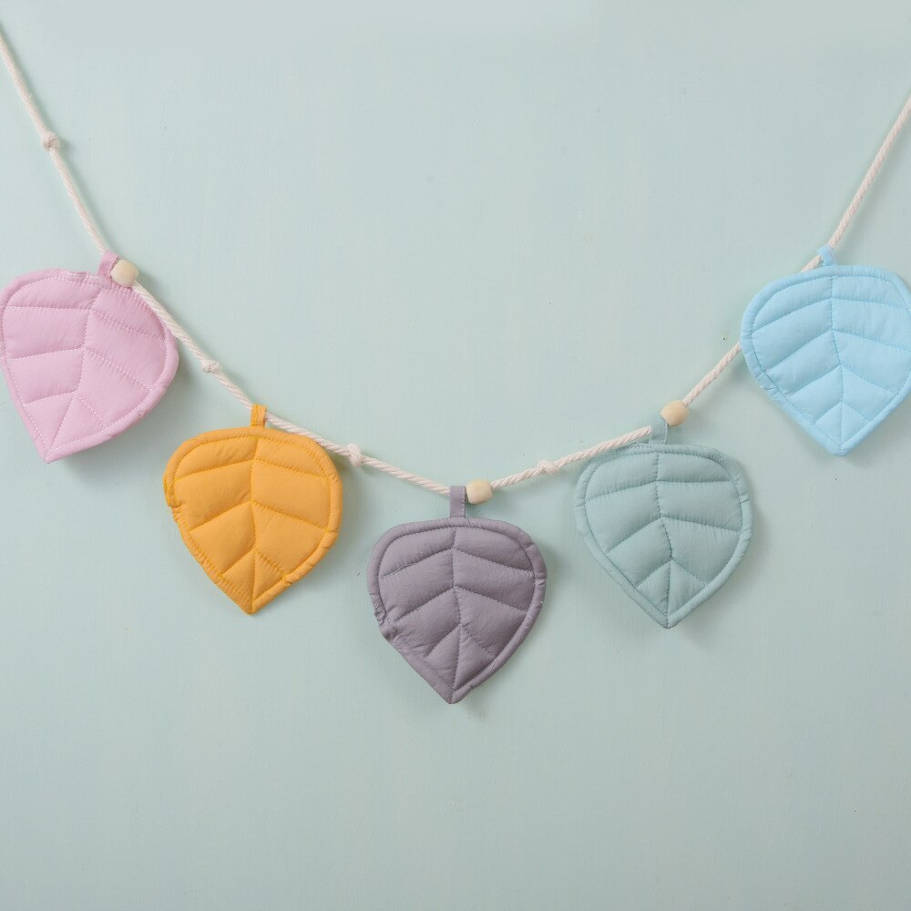Concha pequeña creativa colgante para habitación de bebé, decoración de pared de habitación infantil, mosquitera, colgante para colgar al aire libre: Leaves