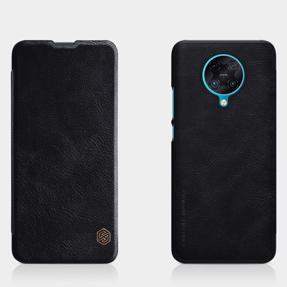 Nillkin Case for Xiaomi Pocophone F2 Pro / POCO X3 NFC Qin Series PU Leather Flip Cover For Xiaomi Redmi K30 Pro Case: for POCO X3 NFC / black