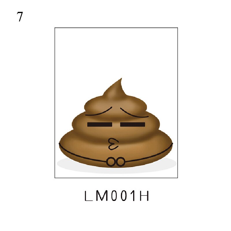 Wall Sticker Vinyl Decals Toilet Stickers Cute Poo Home Decoration Poster: LM001H