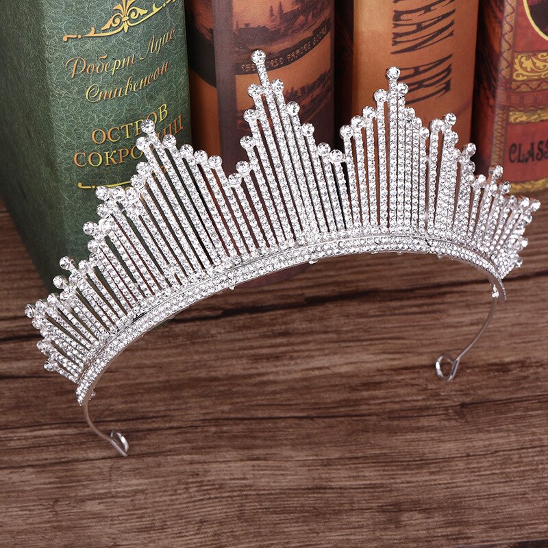 Barokke Luxe Kristal Bruids Sieraden Sets Strass Tiara Pageant Crown Choker Kettingen Oorbellen Bruiloft Dubai Sieraden Set