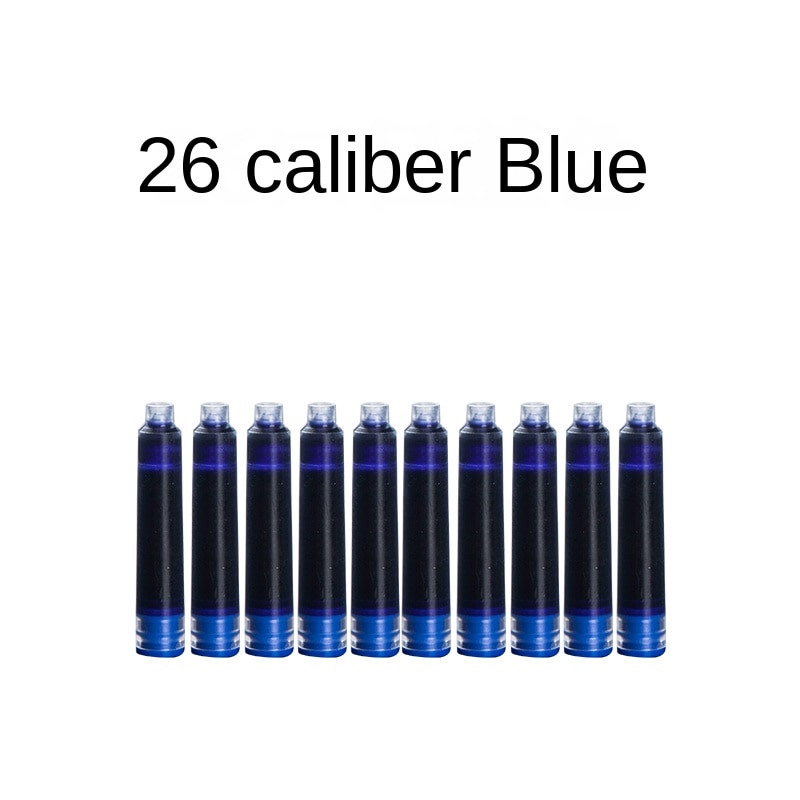 Hongdian Luxury Large-caliber cartridges 20pcs Disposable Blue for Black Fountain Pen Ink Cartridge Refills: 26 caliber blue