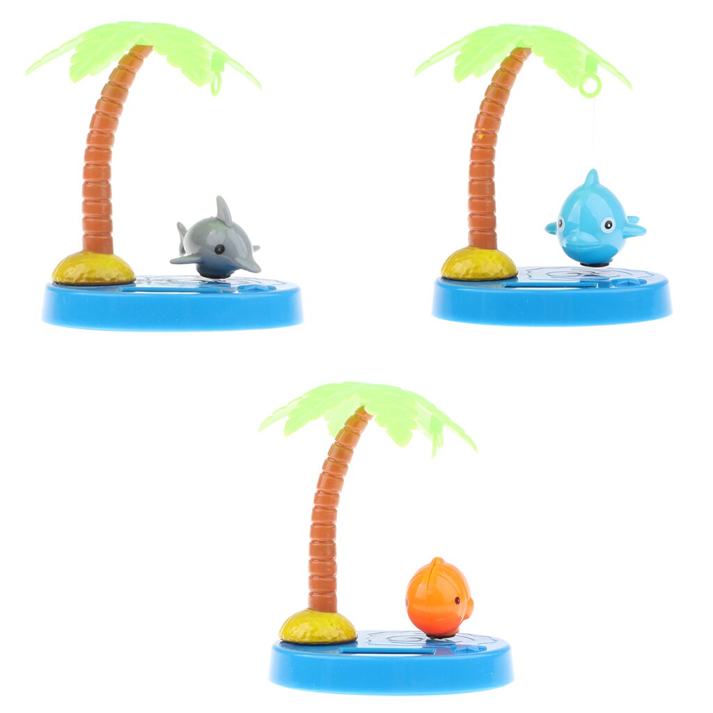 Cute and Coconut Palm Animal Solar Powered Dancing Dolls Toy Car Decor