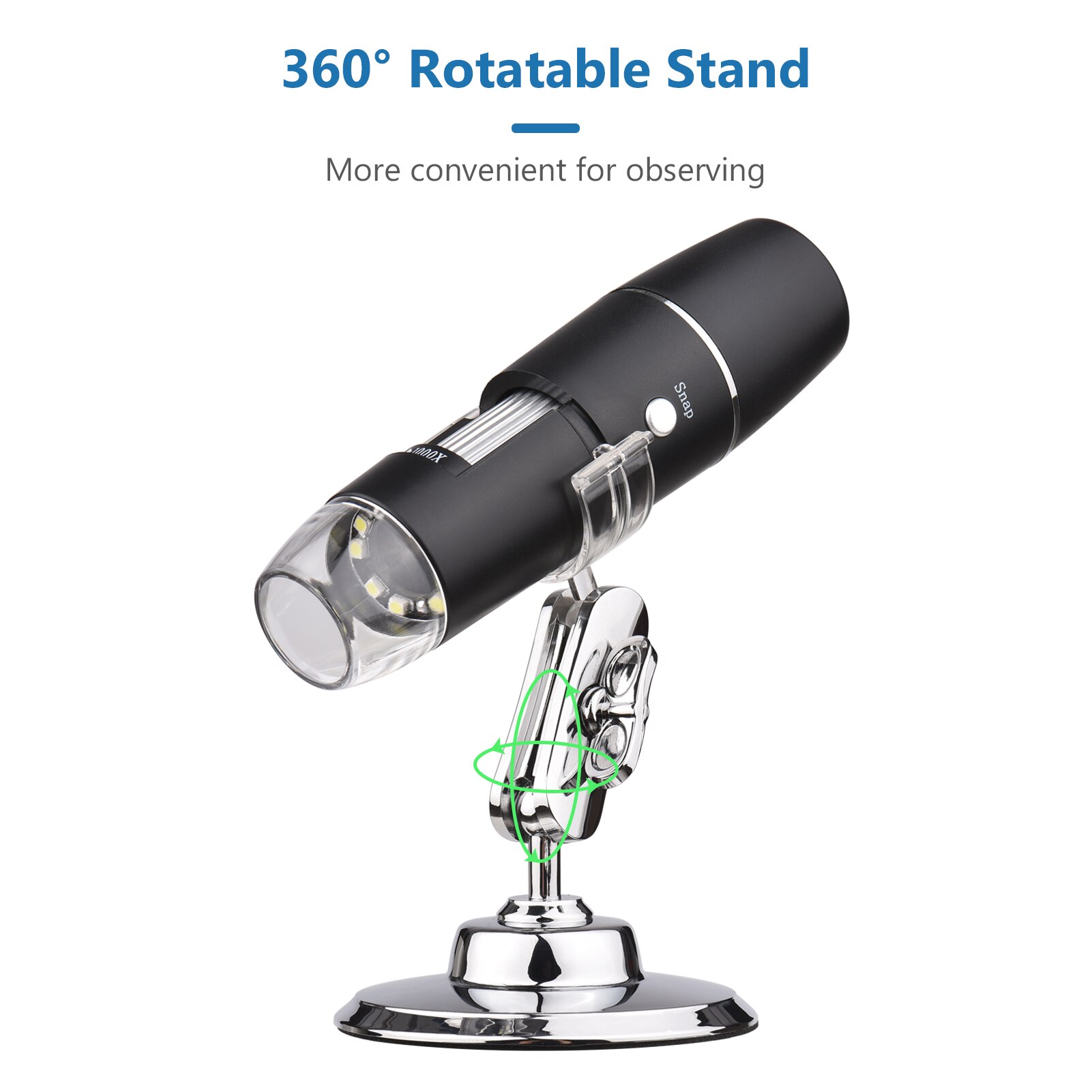 Mini Electronic Microscope 1000X WiFi Portable Handheld Digital Magnifier for Smartphone Tablet Laptop Observation Testing