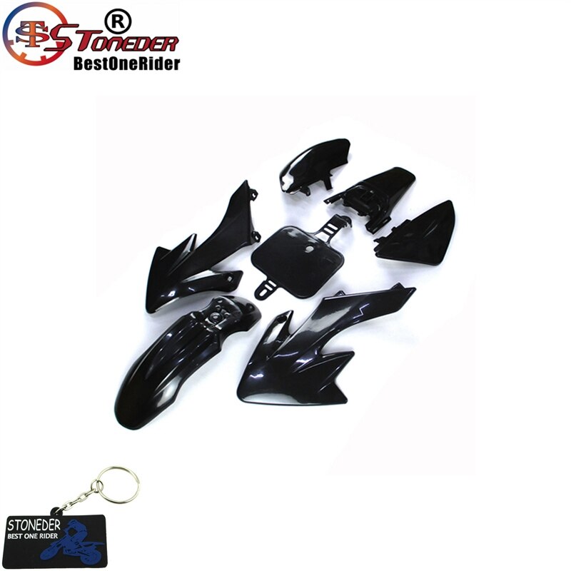 Stoneder Kuip Plastic Fender Kit Voor XR50 CRF50 Ssr Thumpstar Stomp Coolster Pitsterpro Braaap Sdg Gpx Dhz 50-160cc Pit Bike: Black